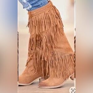 Not Rated Fringed Tan Women's Boots